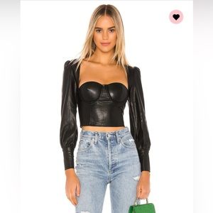 NBD Fia Long Sleeve Top in Black